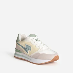Tennis TEXTO blanc, beige, jaune, vert