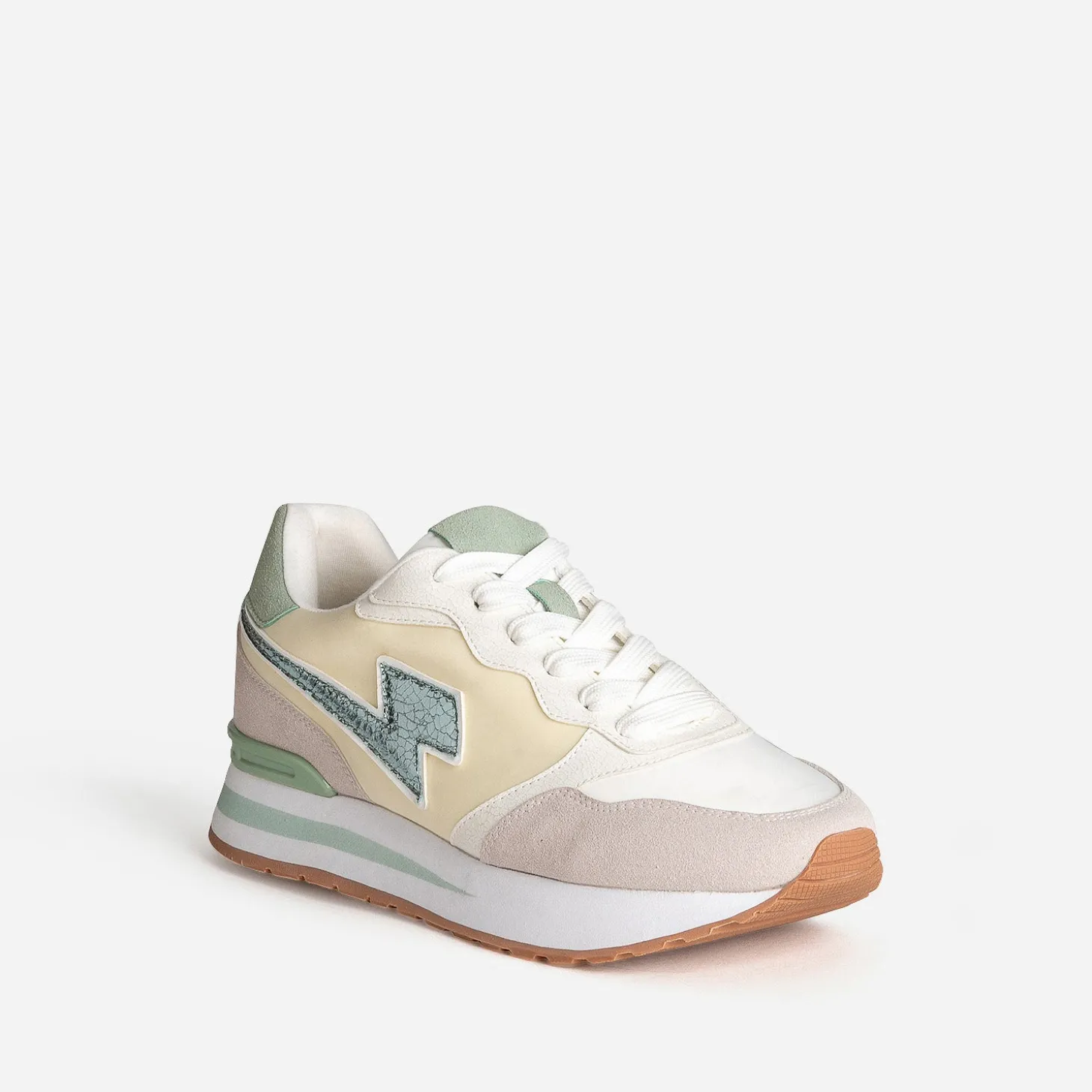 Tennis TEXTO blanc, beige, jaune, vert