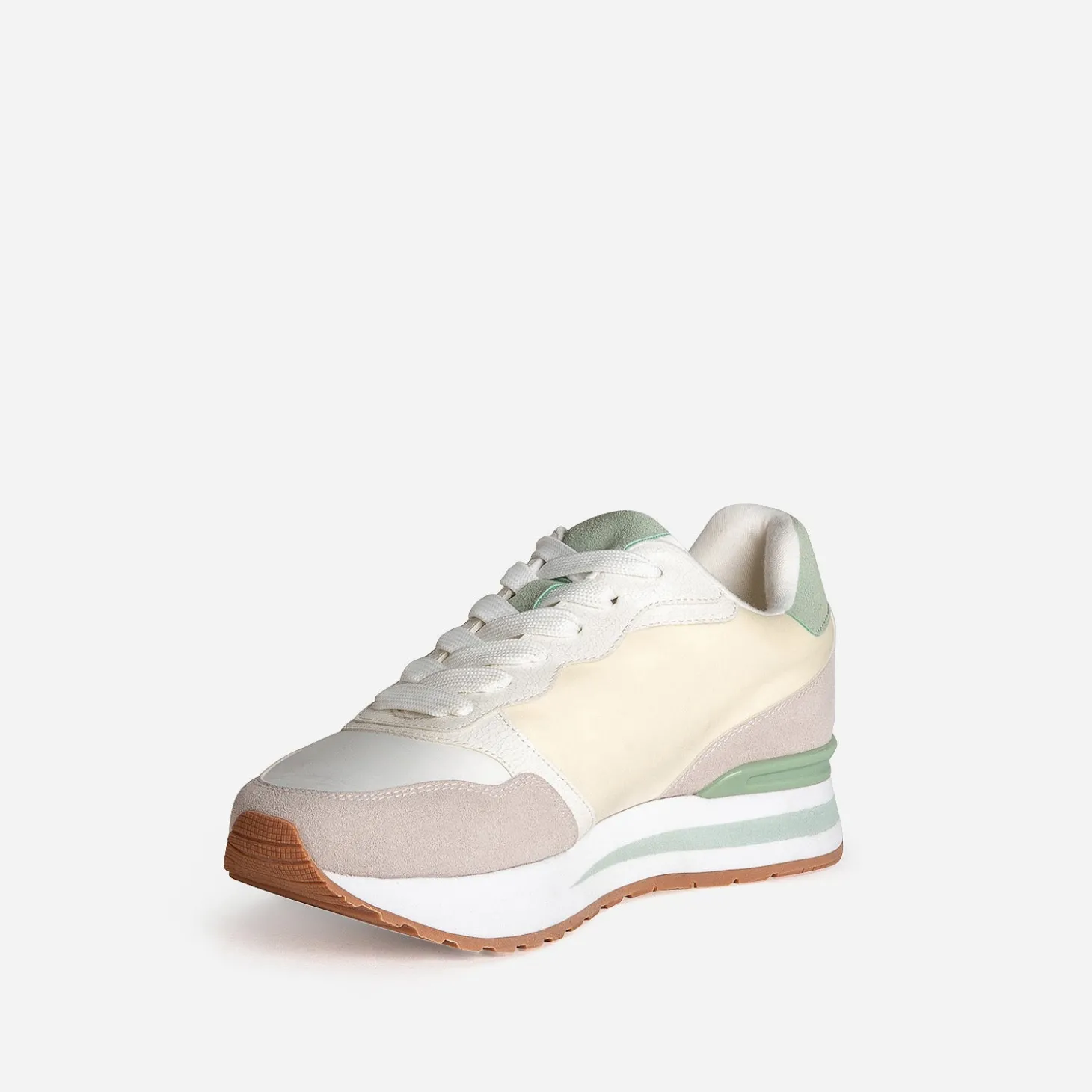 Tennis TEXTO blanc, beige, jaune, vert