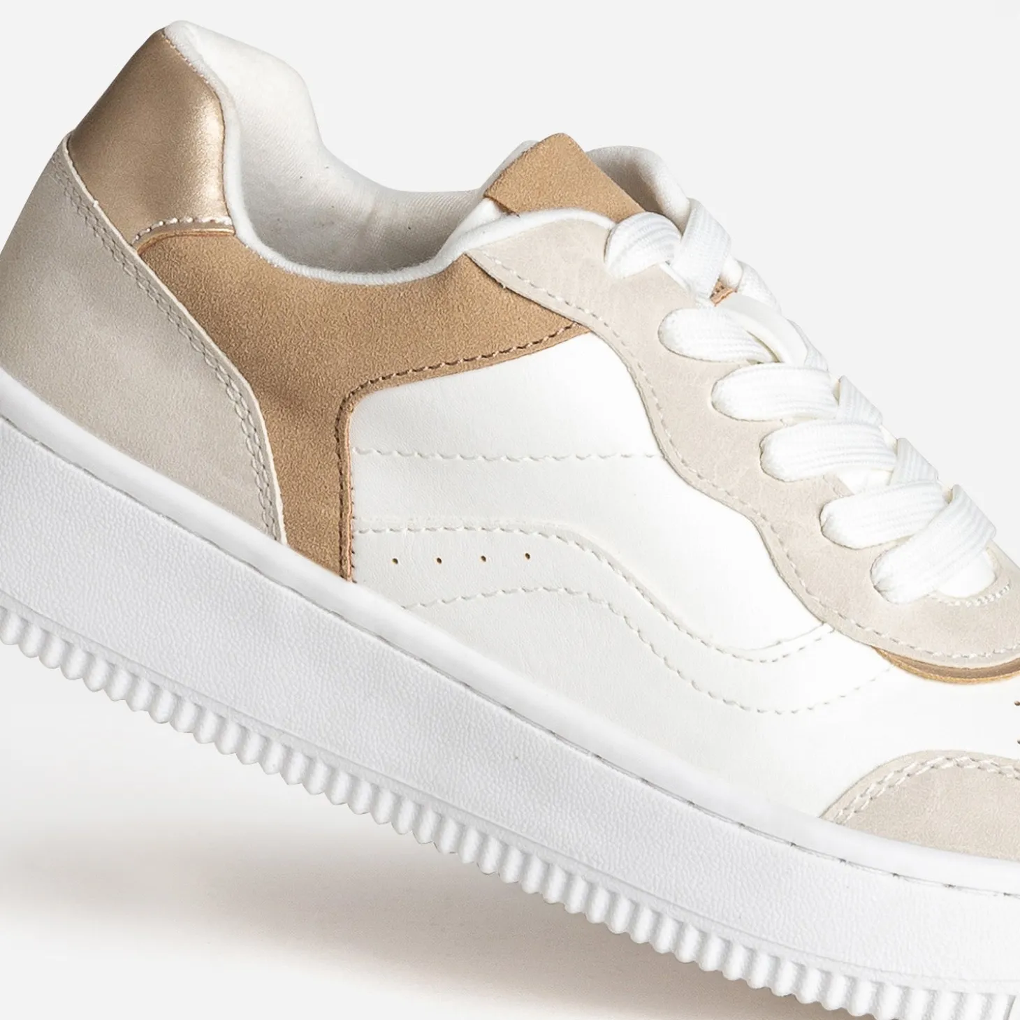 Tennis TEXTO blanc, gris, beige