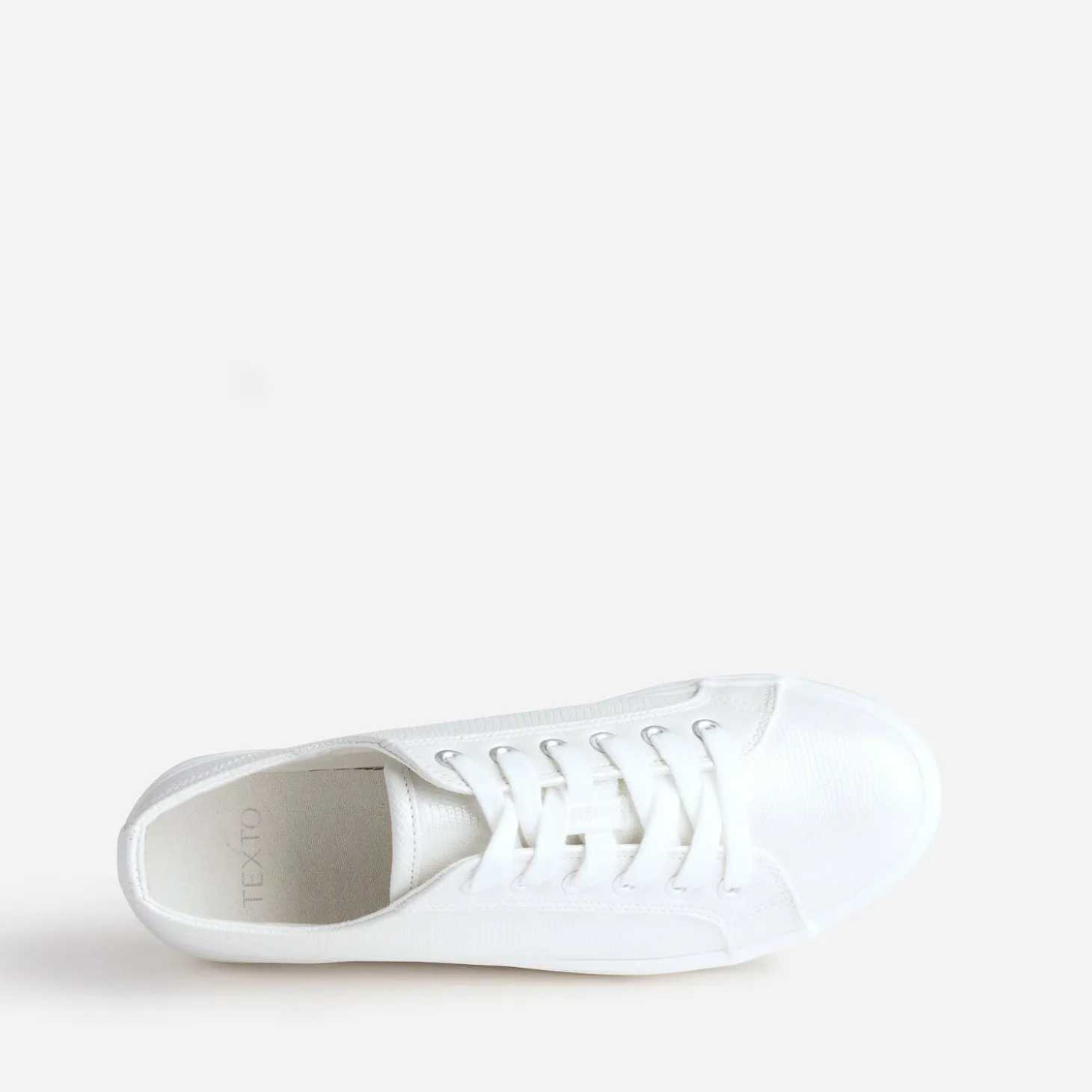Tennis TEXTO blanc irisé embossée effet python