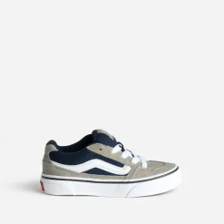 Tennis VANS cuir velours gris et marine