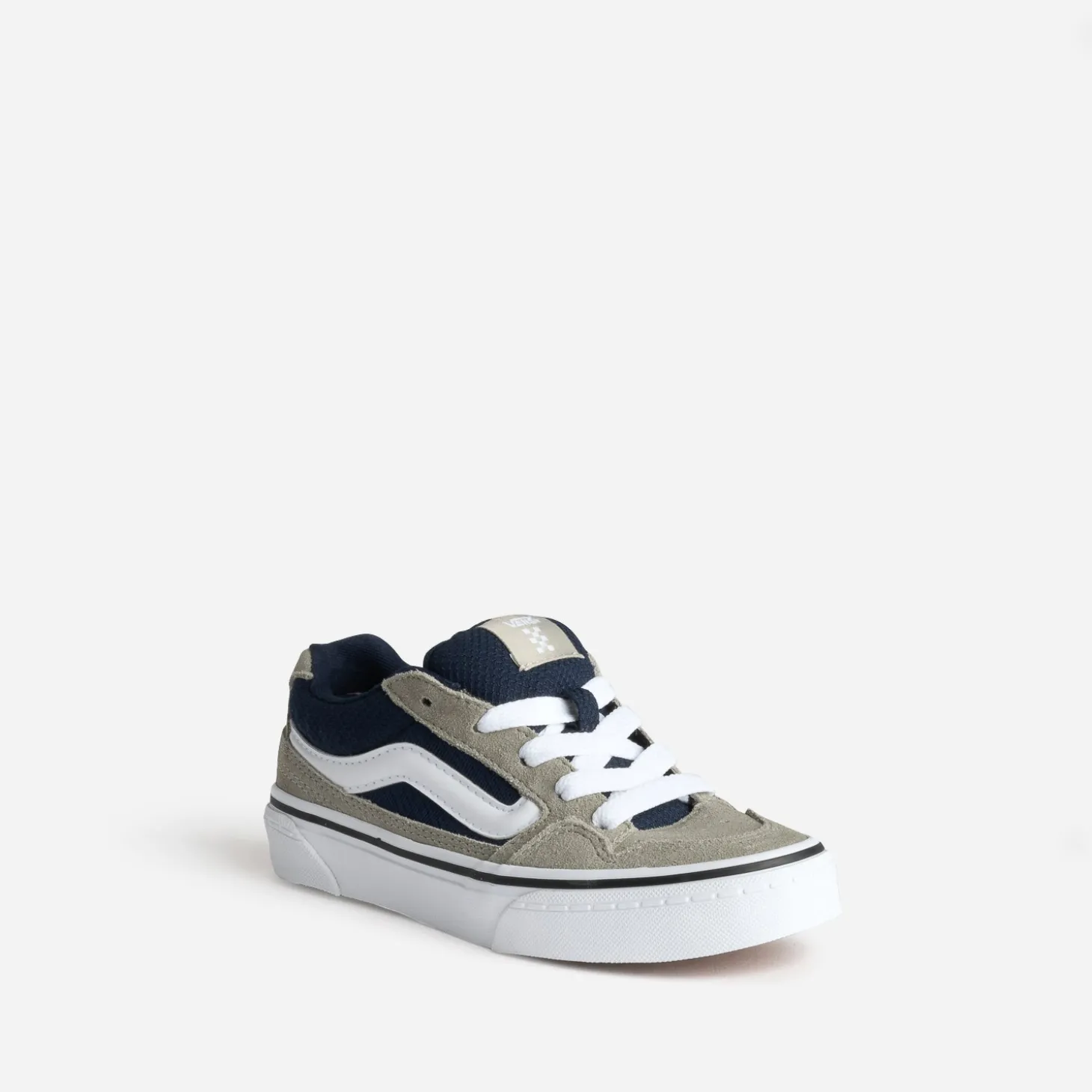 Tennis VANS cuir velours gris et marine