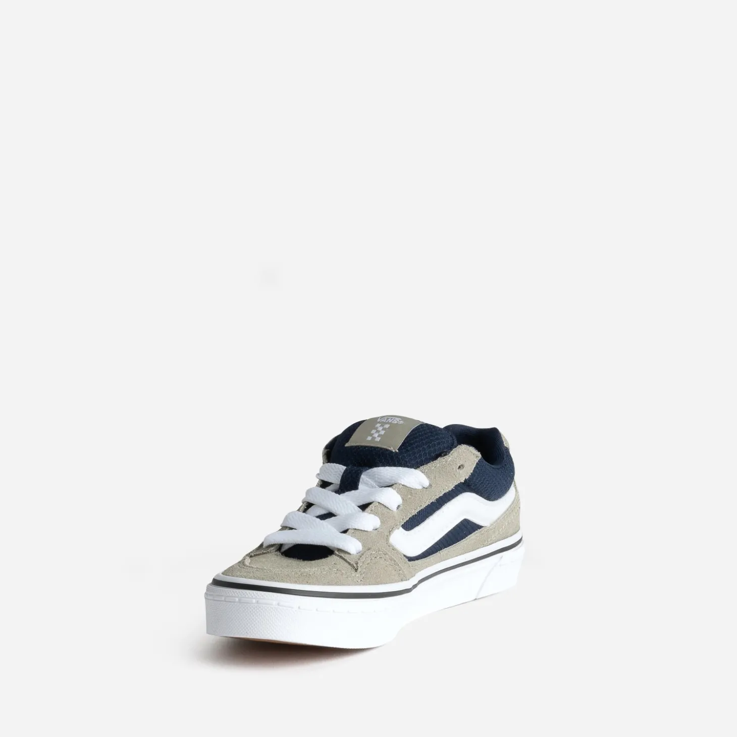 Tennis VANS cuir velours gris et marine