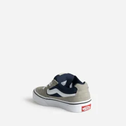 Tennis VANS cuir velours gris et marine