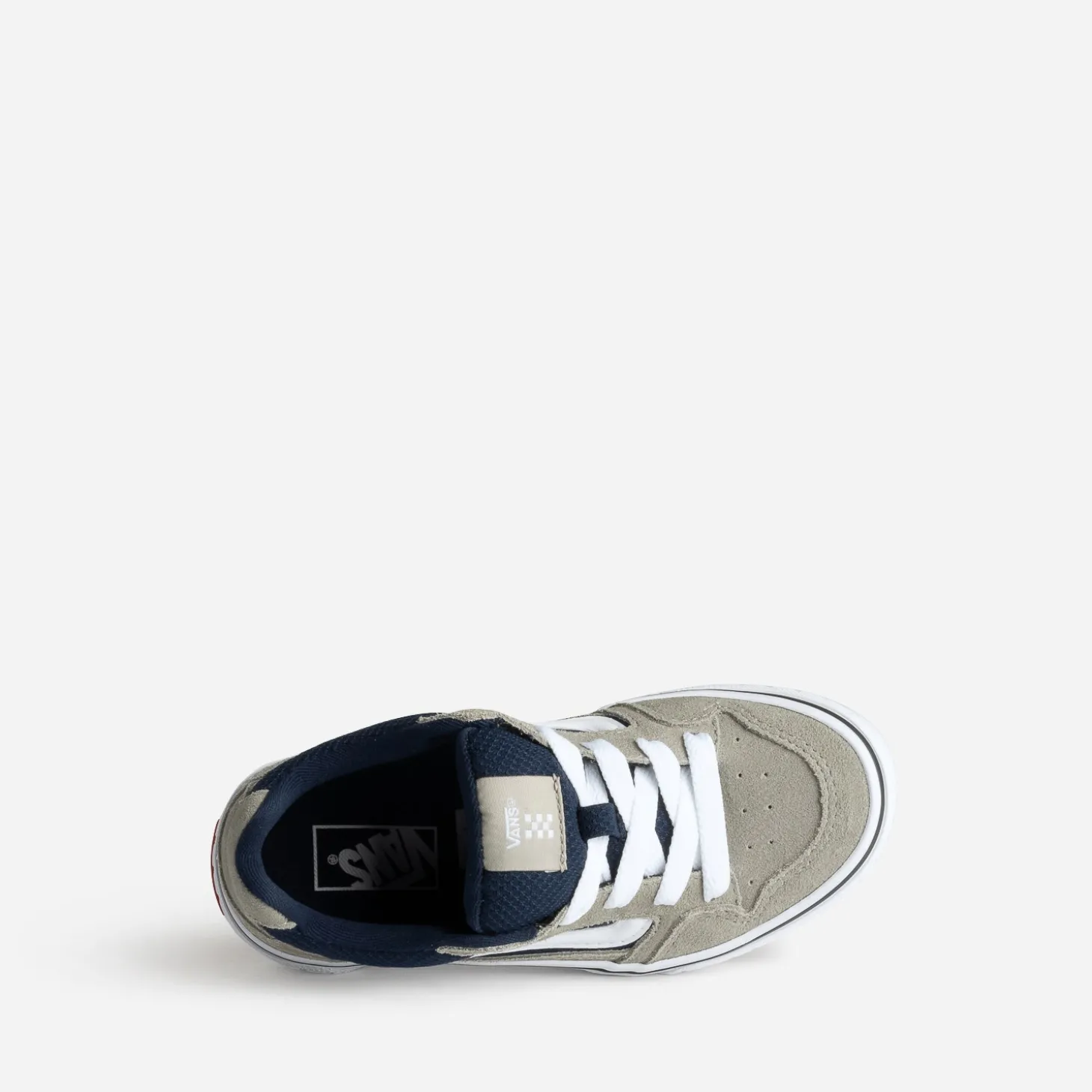 Tennis VANS cuir velours gris et marine