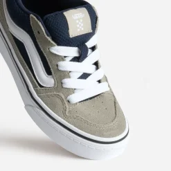 Tennis VANS cuir velours gris et marine