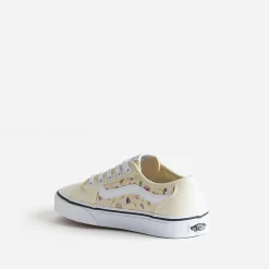 Tennis VANS jaune pâle en toile à empiècements fleuris