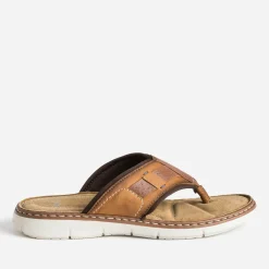 Tong camel en cuir