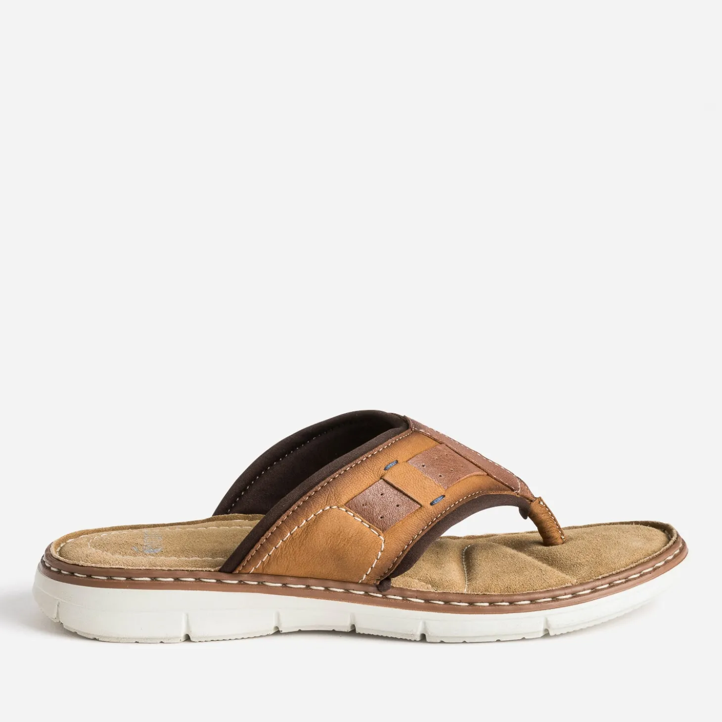 Tong camel en cuir