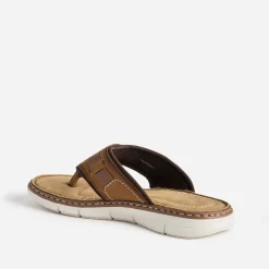 Tong camel en cuir