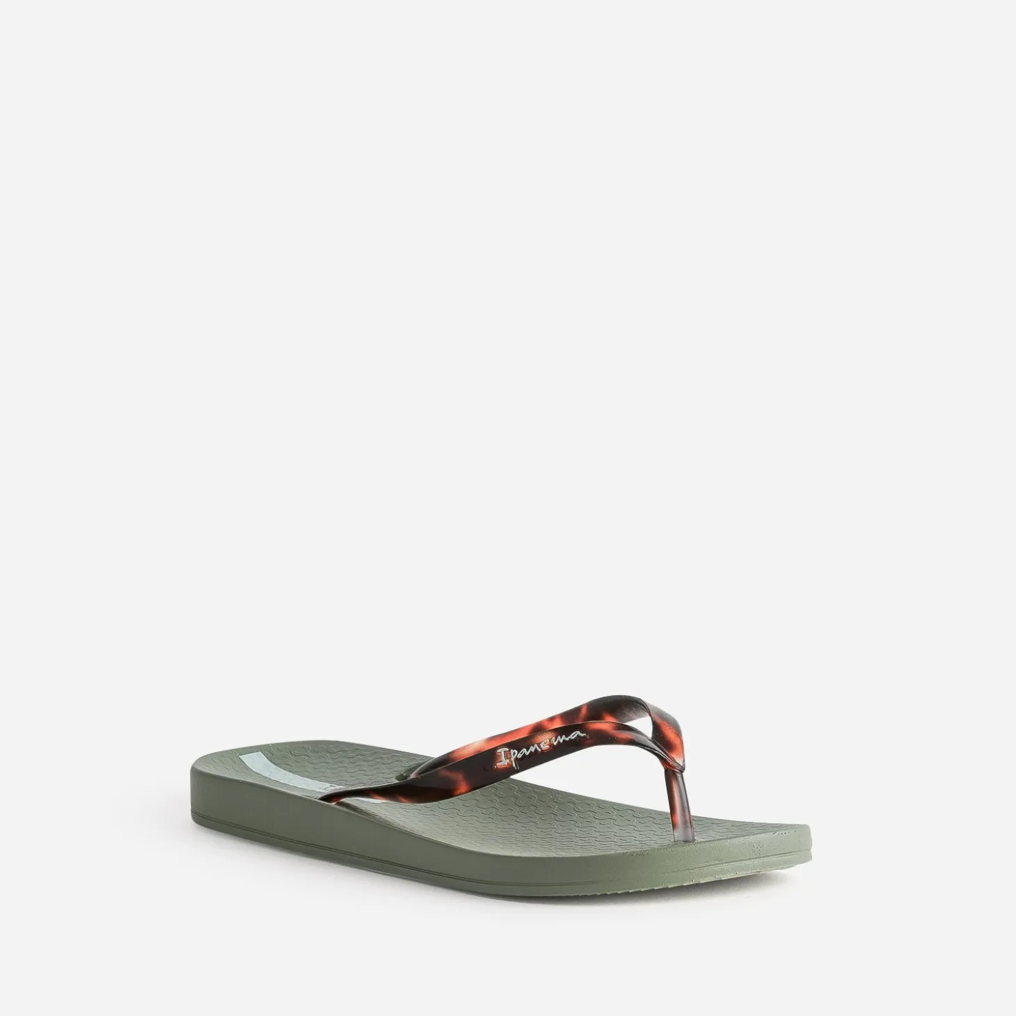 Tong IPANEMA kaki brides façon écailles