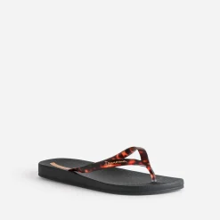 Tong IPANEMA noire brides façon écailles