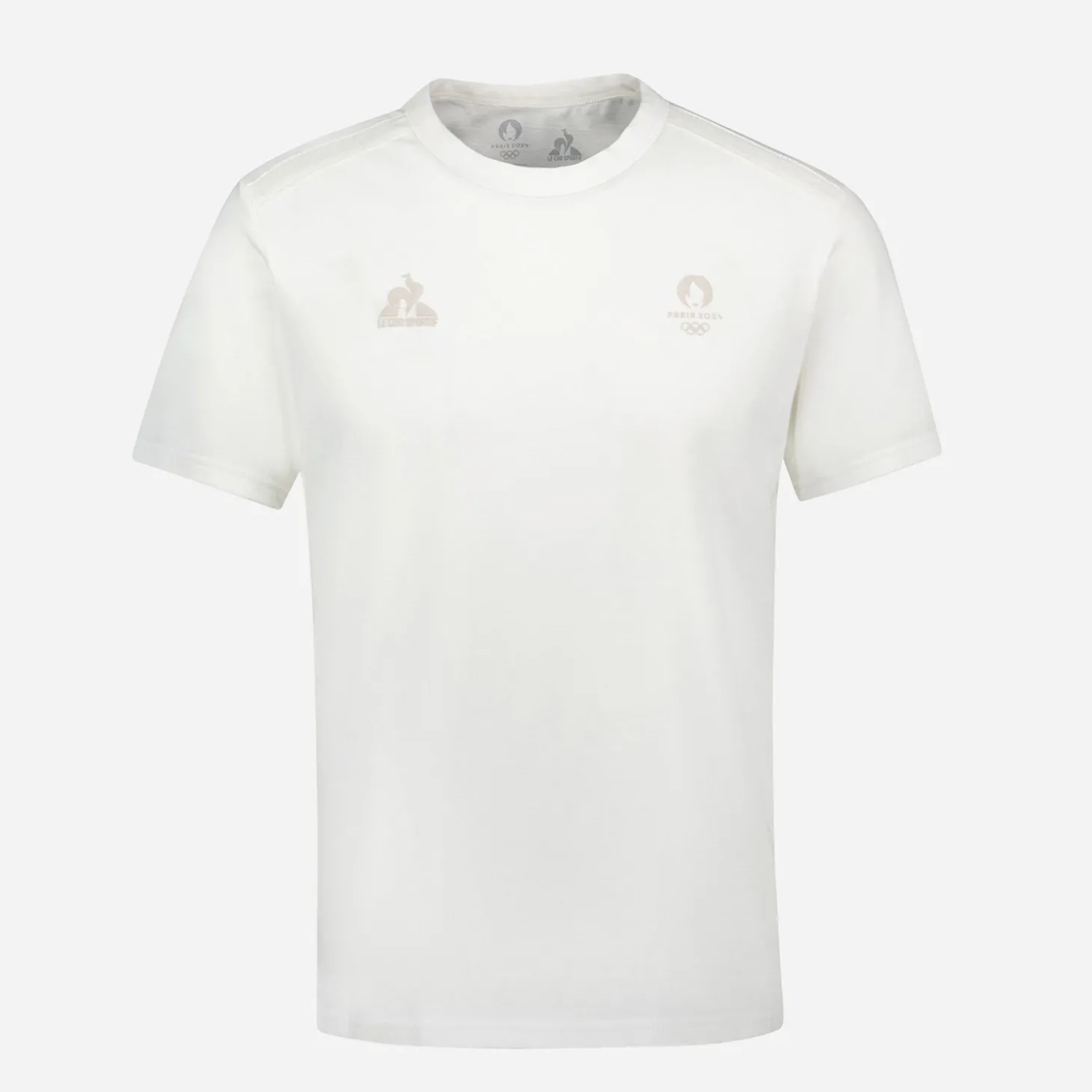 T-shirt LE COQ SPORTIF écru détails sport