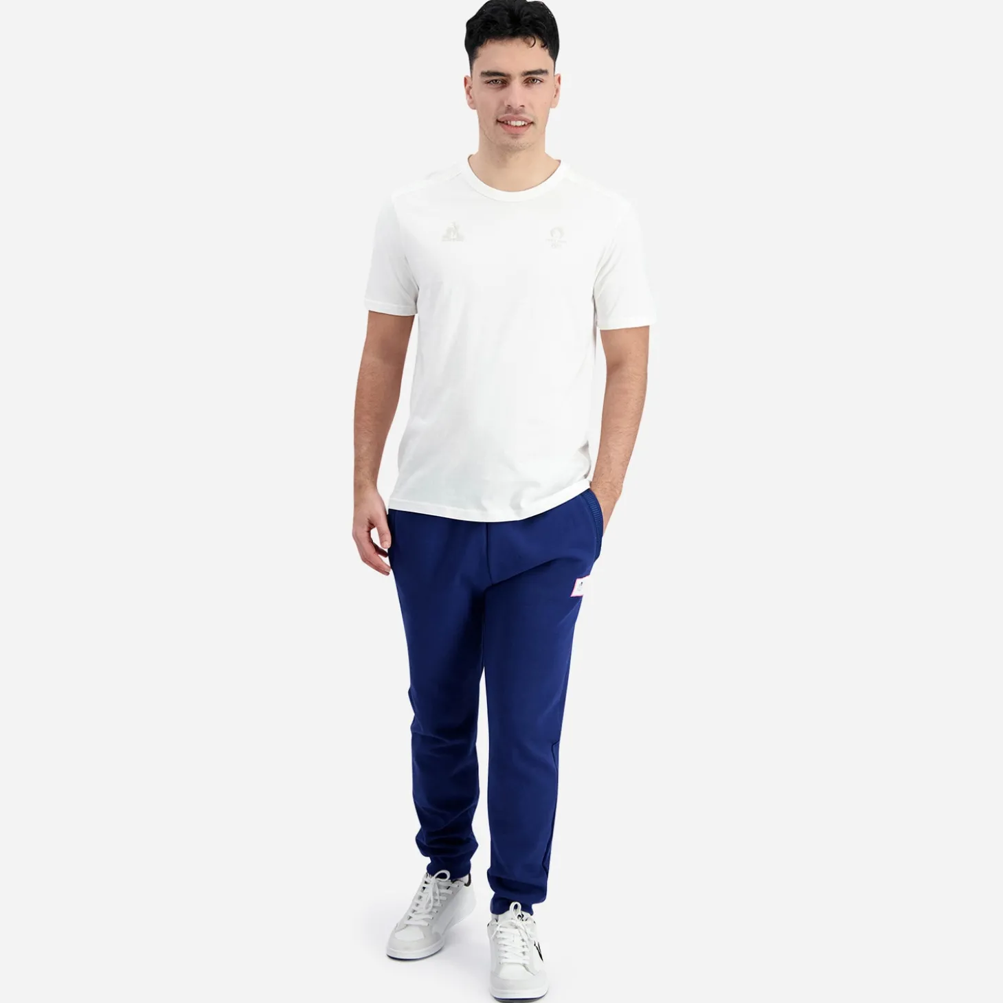 T-shirt LE COQ SPORTIF écru détails sport