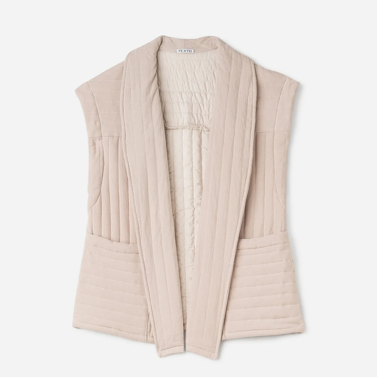 Veste matelassée TEXTO beige sans manches