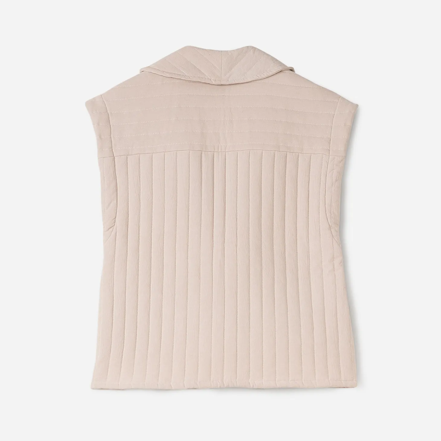 Veste matelassée TEXTO beige sans manches