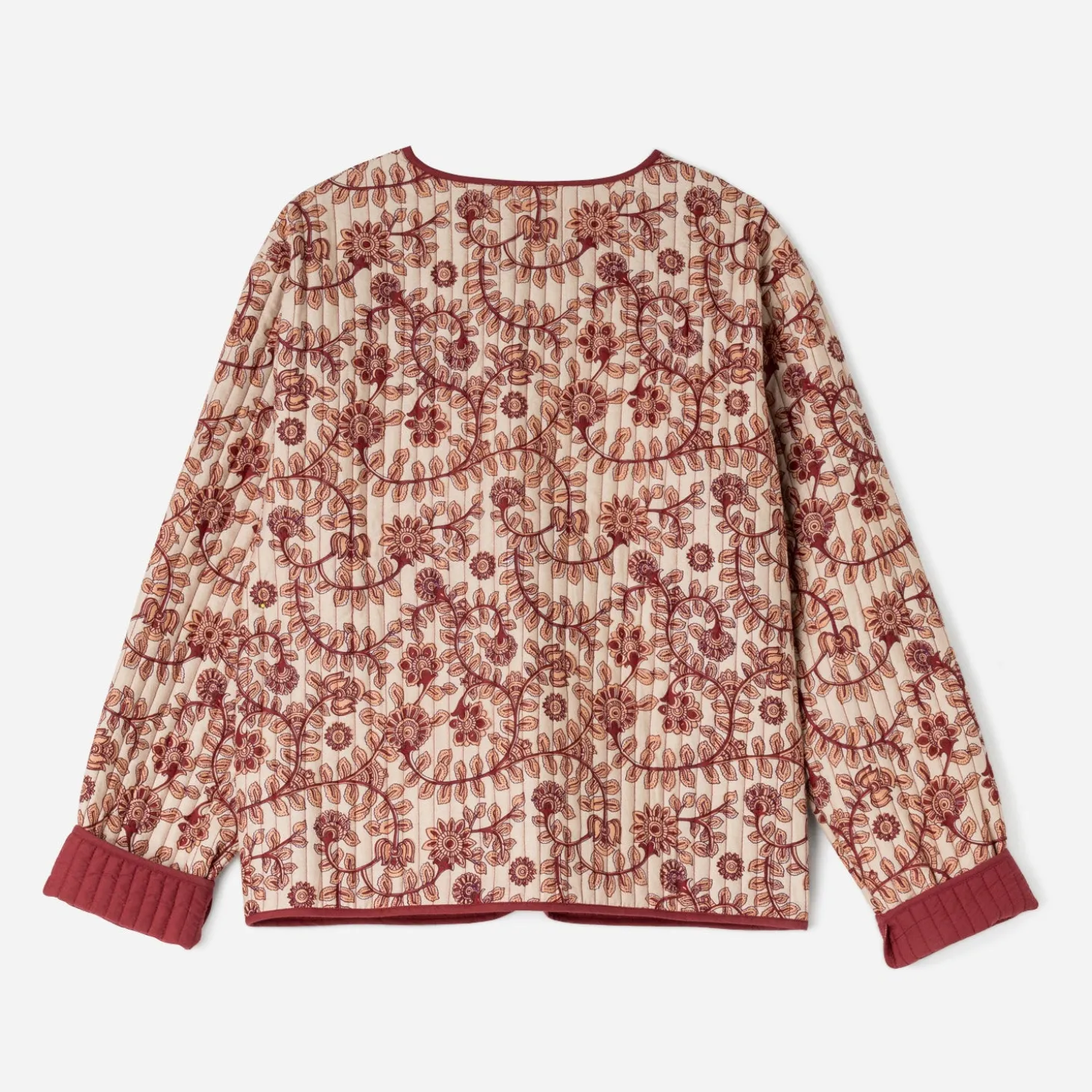 Veste TEXTO beige imprimé fleurs indiennes